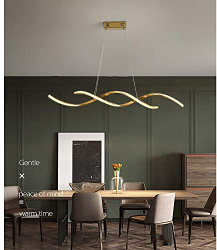 Hängelampe Esstisch Pendelleuchte LED Wohnzimme Esszimmer Decken Hängend Lampe Moderne Dimmbar mit Fernbedienung Hängeleuchte Acryl-schirm Design Kronleuchter für Esstischlampe Küchenlampe Bürolampen