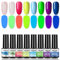 ROSALIND UV Nagellack Fluoreszierende Farbe,8 Neon Farben Mini Leuchtende Gel Nagellack Set Shellac UV Gel Nägel,LED UV Lack Set für Nail Art Frühling Sommer- Aurora-Lichter