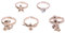 5x goldfarbene Ringe Aladdin DISNEY