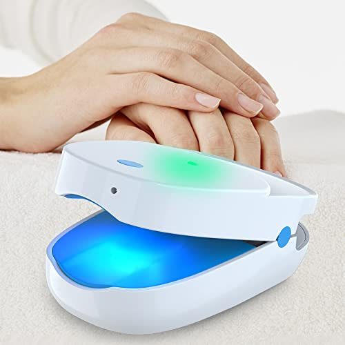 Dispositivo Tratamiento Hongos Láser Uñas,Mejora Salud Las Uñas Antiestéticas Pies,Cuidado Uñas,Suministros Limpieza Portátiles Recargables Dedos y Dedos Pies,7 Minutos Día,Cura Onicomicosis
