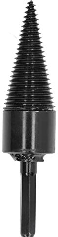 Shipenophy Firewood Drill Bill, Split Drill Bit for Wood Splitting - Black, 140mm Length Hex Shank, Versatile Design Log Splitter Easy to Use Tool(32mm)