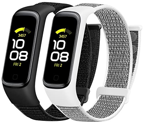 Huamanlou Armband Kompatibel mit Samsung Galaxy Fit 2 Armband, Nylon Atmungsaktives Verstellbares Uhrenarmband Sport Ersatzarmband für Galaxy Fit 2