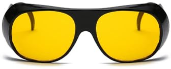 SagaSave Occhiali per saldatore, occhiali per brasatura, giallo | Occhiali avvolgenti di sicurezza per saldatura, protezione UV, per fai da te, smerigliatura, taglio, TIG
