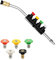 Fai Top Pressure Washer Lance Extension Wand, Replacement Spray Wand Wash Lance with 5 Spray Nozzles,30 Degree Gutter Rod Cleaner Attachment for Car Washing, 1/4'' Quick Connect