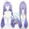 Perruque de cosplay de jeu animé cheveux longs raides violets pour femmes Halloween, Comic Con, spectacle de cosplay