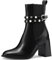 QUEEN HELENA Stivaletti Chelsea con Tacco con Strass Donna K3230 (Nero, numeric_41)