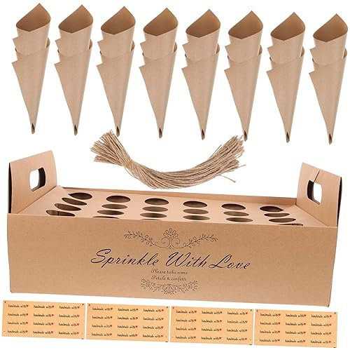 Gadpiparty 1set Coni Porta Confetti Per Matrimonio Confezione Da Supporto Decorativo Per Fiori e Dolci Scatola Per Confetti Elegante e Versatile
