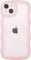 Arseaiy Coque pour iPhone 6S & 6 - Cadre mignon en forme de vague kawaii - En silicone TPU souple - Résistante aux chocs - Pour femmes et filles - 4,7 pouces - Rose