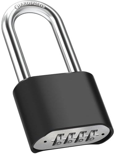 Diyife Schwer Zahlenschloss mit Langem Schäkel [8MM Dicker], Wetterfestes 4-Stelliges Kombinationsschloss Draußen Sicherheitsschloss Wasserdicht und Diebstahlsicher für Hof, Zaun, Garagen, Gartenzaun