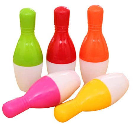 Kugelschreiber, 5pcs niedliche Bowling -Kugelstockstifte Mini Retractable Kugelschreiber Teleskop Stift Kreatives Neuheit Geschenk für Schüler Kinder 0,5 mm blaue Tinte (zufällige Farbe), Bowling Tel