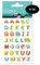My Mandarine 560522Cpack - Packung 10 Stickerbögen 3D Cooky, 7,5x12cm, 10x 35 Stickers, Alphabet pep's