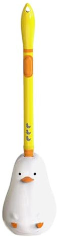Toilet Bowl Brush, Bathroom Brush, Toilet Cleaning Brush, Duck Ceramic Toilet Brush Holder Cute Miscellaneous Goods Lovely Pottery Duck Toilet Brush Stand with Toilet Brush