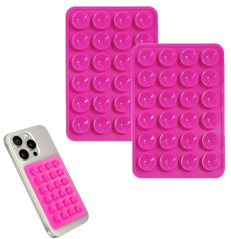 HUSABEJAIN 2 supporti a ventosa antiscivolo per riprese a mani libere del telefono (rosa)