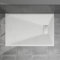 Blümme Rectangle Shower Tray 1400x800mm Bathroom SMC Slip-Resistant Flat Shower Base for Shower Enclosure Cubicle and Wetroom White