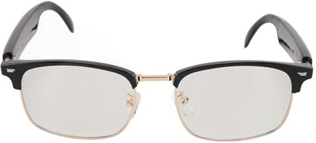 KKPLZZ Smart-Brille mit AI-Sprache, Musik, Anrufen, Touch-Control-Sensor, Stereo-Sound, Smart-Bluetooth-Brille für Büro, Outdoor, Zuhause (Gold)