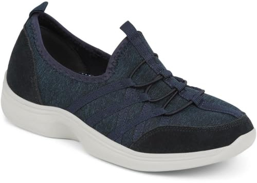 EasyFit Womens Extra-Wide Bungee Lace Trainers Navy Size 3