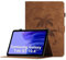Custodia per Samsung Galaxy Tab A7 10.4 Pollici 2022/2020 SM-T509 / T500 / T505 / T507 Cover in Pelle PU Case Coperchio Multi-Angli Supporto Pieghevole Cover Protettiva con Chiusura Magnetica-Marrone
