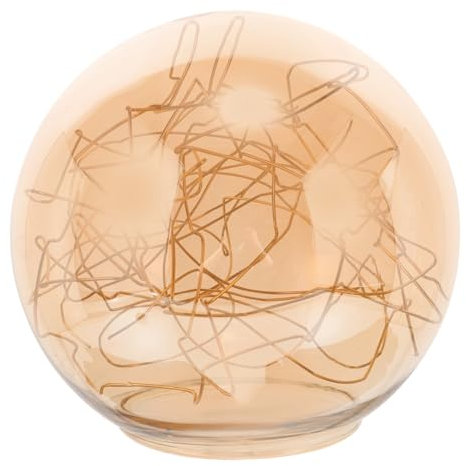 Angoily Glaskugellampe Lampenschirm Mit Gewundener Goldlinie Hochwertiger Glaslampenschirm Für Kronleuchter Dekorativer Installieren Vintage-stil