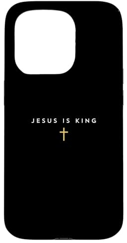 Jesus is King Dünnes Kreuz Christian Glaube Jesus König Hülle für iPhone 15 Pro