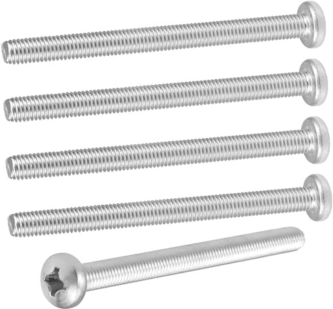 NACX M8 x 100mm Machine Screws, Pan Phillips Cross Head Screws, 304 Stainless Steel Fasteners Bolts, 6Pcs