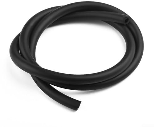 Tube en silicone noir de 6 mm de diamètre intérieur pour tuyau d'aspiration de carburant/air, longueur 1 m