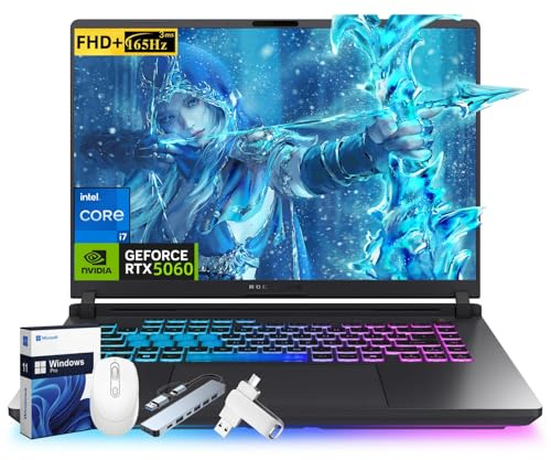 ASUS ROG Strix G16 (2025) Gaming Laptop, NVIDIA RTX 5060, Intel i7 14650HX, 16 FHD+ 165Hz/3ms ROG Nebula Display, WiFi 7, Dolby Atmos, Assume Audio, 32 GB DDR5, 2 TB SSD Gen 4, Windows 11 Pro