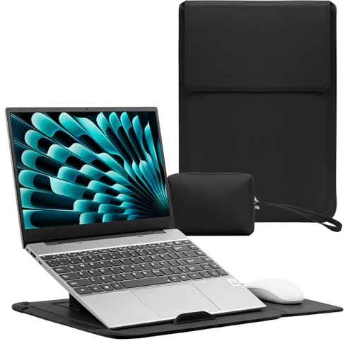 RoYiio 15-16 Pollici Custodia Computer Portatile Pelle PU (Nero)