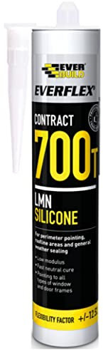 Everbuild Everflex 700T Silicone Sealant – Superior Adhesion – Weatherproof – Neutral Cure – Suitable For Internal And External Use – White – 300ml