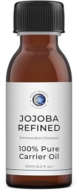 Mystic Moments | Jojoba Refined Carrier Oil | 125ml | Refined Simmondsia chinensis oil gives a smooth, refined skin and hair feel for massage and cosmetic blends.