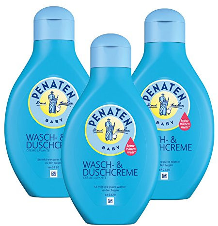 Penaten Wasch- & Duschcreme 400ml | Mildes Waschgel für Babys | Ideal zum sanften Baden und Waschen von Babys | Keine Tränen mehr (3 x 400ml)