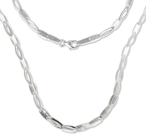 SilberDream Halsschmuck 45cm Collier Kette matt oval 925er Silber SDK403 Silber Collier