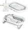 MS BabyWorld - Fold + Cojín Reductor | Bañera Plegable para Bebé con Patas y Cojín Reductor Adaptable | Bañera para Bebé Fácil de Guardar | Portátil para Casa o para Llevar de Viaje