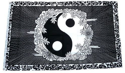 Flagge/Fahne Ying Yang Zeichen 90 x 150 cm