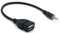 Luckxing USB-Buchse auf 3,5-mm-Stecker Audio-Adapter - AUX zu USB-Adapter, 18 Gramm, Schwarz, für MP3-Player, Radiomusik
