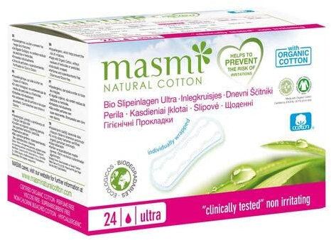 BIO SLIPEINLAGEN ultra 100% Bio-Baumwolle MASMI 24 St