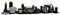 Samunshi® Jena Skyline Aufkleber Sticker Autoaufkleber City Gedruckt - 40x10cm schwarz