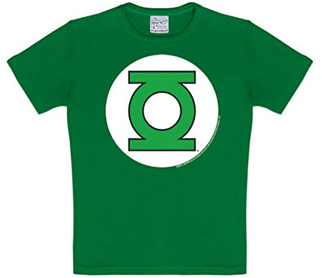 Logoshirt Camiseta para niño Linterna Verde - Logotipo, DC Comics - Green Lantern - Logo - Camiseta con Cuello Redondo Verde - Diseño Original con Licencia, Talla 10-12 años