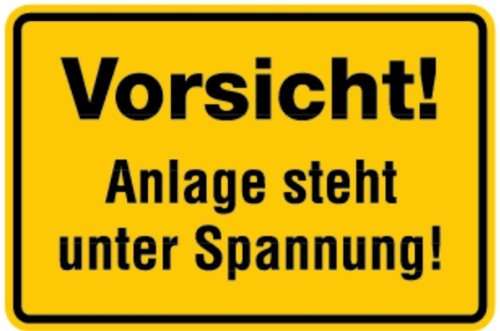 LEMAX® Hinweisschild, Vorsicht! Anlage steht unter Spannung! | PVC | 300x200 mm, 1 Stk