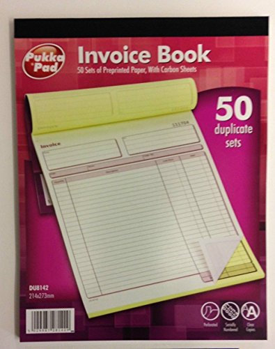 1x Pukka Pad A4 (214x273mm) 50 Set Duplicate Invoice Book With Carbon DU8142 Single Book