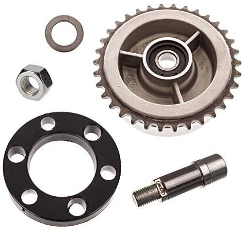 SET Mitnehmer 34Z - inkl. Elastikring, Achsverlängerung + SKM M12x1,5 + Scheibe z. Kettenschutz - z.B. f. KR51, S50, S51, S70, S53, S83