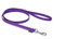 Mystique® Gummierte Leine 12mm mit Handschlaufe Standard Karabiner lila 1m