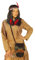NET TOYS Indianer Tasche mit Federn Indianerin Handtasche Pocahontas Umhängetasche Indianerschmuck Beuteltasche
