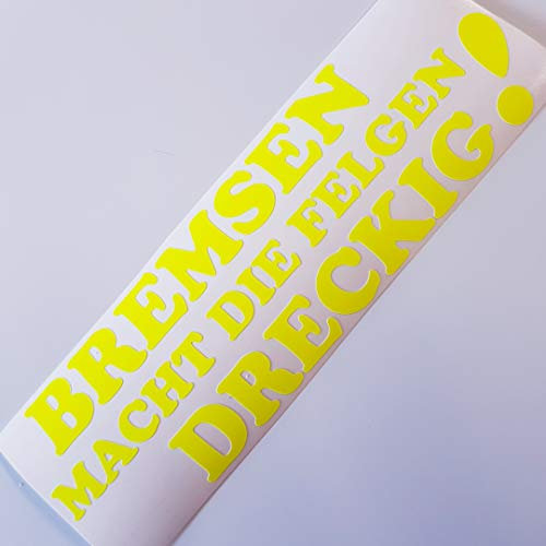 bremsen Macht die felgen dreckig Neon gelb Shocker Hand Auto Aufkleber JDM Tuning Autoaufkleber OEM Dub Decal Stickerbomb Bombing Fun Roller Scooter Motorrad 260