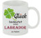 Glück bedeutet einen Labrador zu haben - Kaffeetasse mit Motiv, Tasse mit Druck, auch individuell mit Spruch, Foto, Wunschtext, Wunschname (weiß)