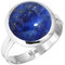 Jeweloporium Blau Natürlich Lapislazuli 925 Silber Ringe für Frauen Edelstein Handgefertigt Silber Ringe Größe 52(16.6) Geburtstag Geschenk Cocktail Schmuck