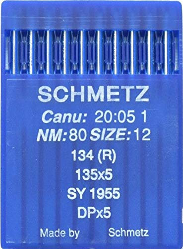 Schmetz Nähmaschinennadeln CANU 20:05 1, 134R, SY 1955, DPx5, Größe 80/12