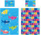 KidCollection Wende-Bettwäsche-Set für Einzelbett, Motiv: Hai-Familie (Einzelbett)