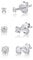 Boucles d'oreilles Femme - Boucles d'oreilles Femme Argent - Boucle d'oreille - Boucle d'oreille Argent - Lot Boucles d'oreilles Femme - Boucles d'oreilles Femme Argent 925 - Petit Clou -2, 3, 4 mm
