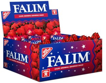 Falim - Caja de 100 chicles con aroma a fresa