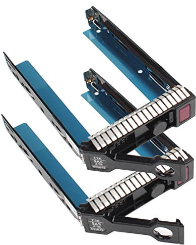 Heretom Lot de 2 Plateaux de Disque Dur 3,5 651314-001 651320-001 Caddy SAS/SATA LFF pour HP DL160 DL360 DL560 DL380 DL385 DL388 ML310 ML350 SL250 Gen8 Gen9 et Plus Encore